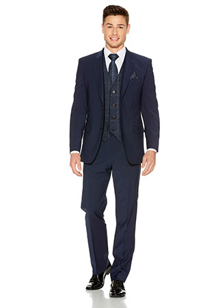 BLUE SLIM FIT WITH TWEED CHECK UPGRADE
