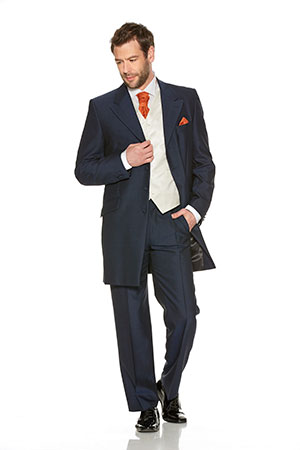 NAVY HERRINGBONE PRINCE EDWARD